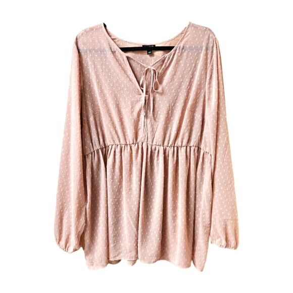 NWOT TORRID BLUSH Clip Dot Babydoll With Removable Cami - Picture 5 of 16